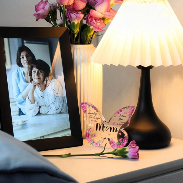 Mothers Day Gifts for Mom - Engraved Butterfly-Shaped Acryli... - Image 9
