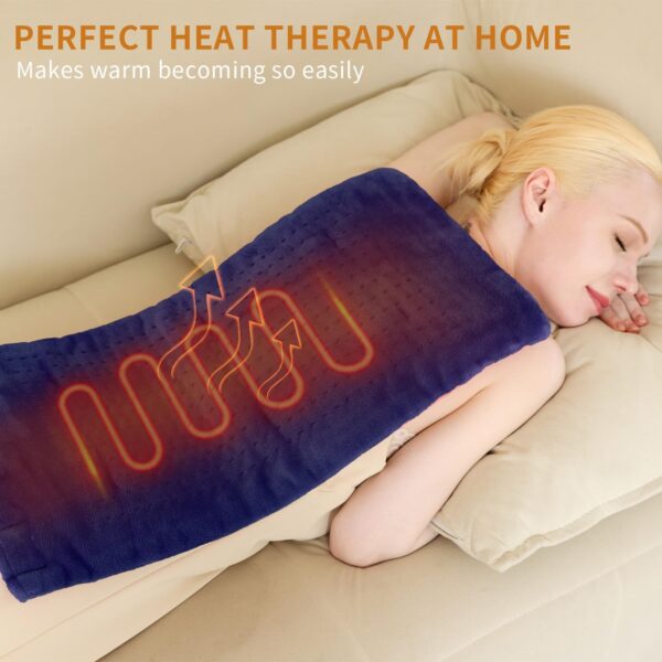 Massaging Weighted Heating Pad for Back Pain Relief,Heating ... - Image 7