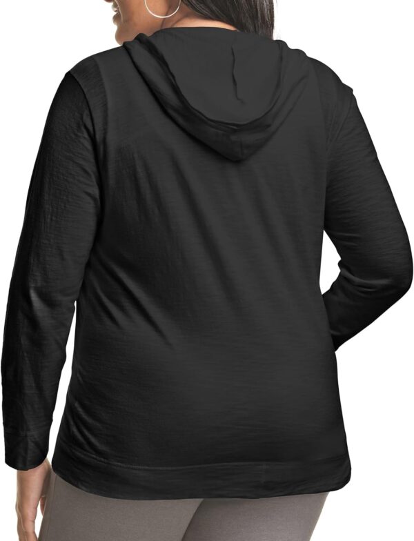Just My Size Women's Full Zip Slub Hoodie Plus Size - Image 3