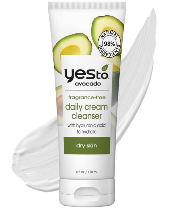 Yes To Avocado Fragrance Free Daily Cream Cleanser, Hydratin... - Image 2