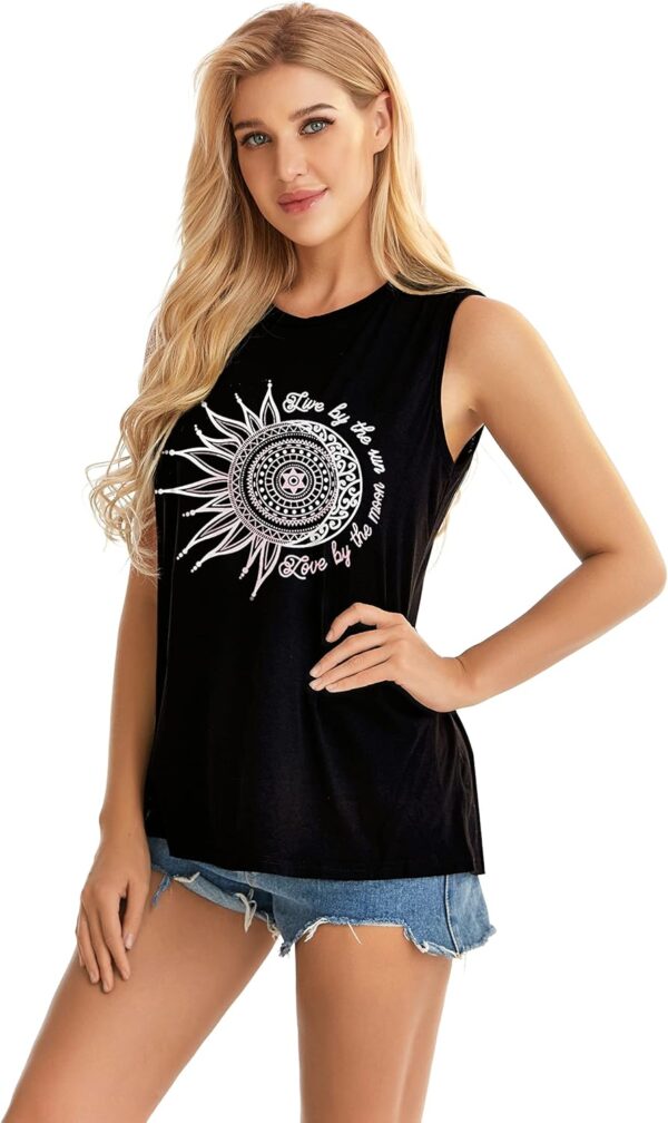 Womens Tank Tops Summer T Shirts Sleeveless Casual Loose Tun... - Image 6