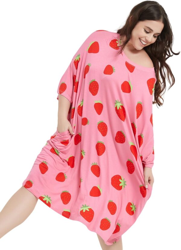 KFUBUO Plus Size Nightgowns for Women Oversized Sleep Tshirt... - Image 5