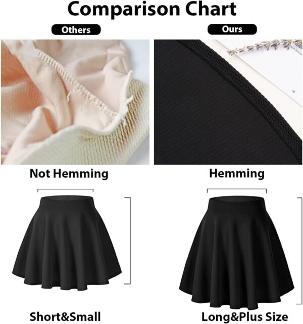 Moon Wood Women's Plus Size Mini Skater Skirt- Basic Versati... - Image 4