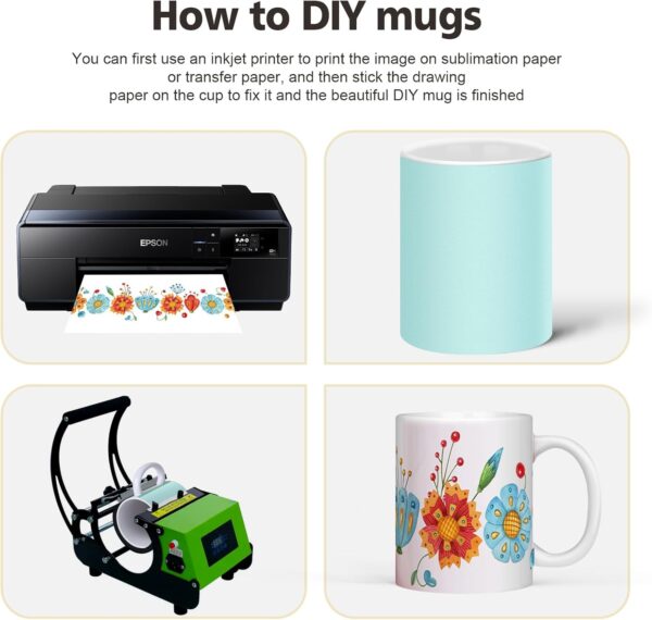 Dmsky Sublimation Coffee Mugs Tazas Para Sublimar 11 oz Blan... - Image 5