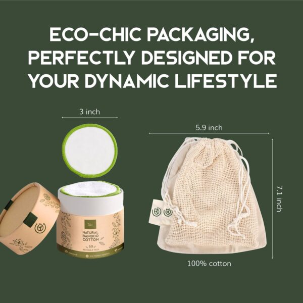 Greenzla Reusable Makeup Remover Pads, Washable Bamboo Cotto... - Image 7