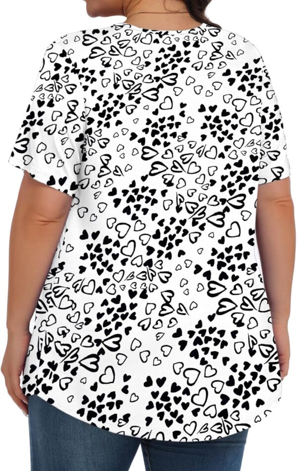 Womens Plus Size Tops Tunic Short Sleeve Crew Neck Shirts Ca... - Image 5