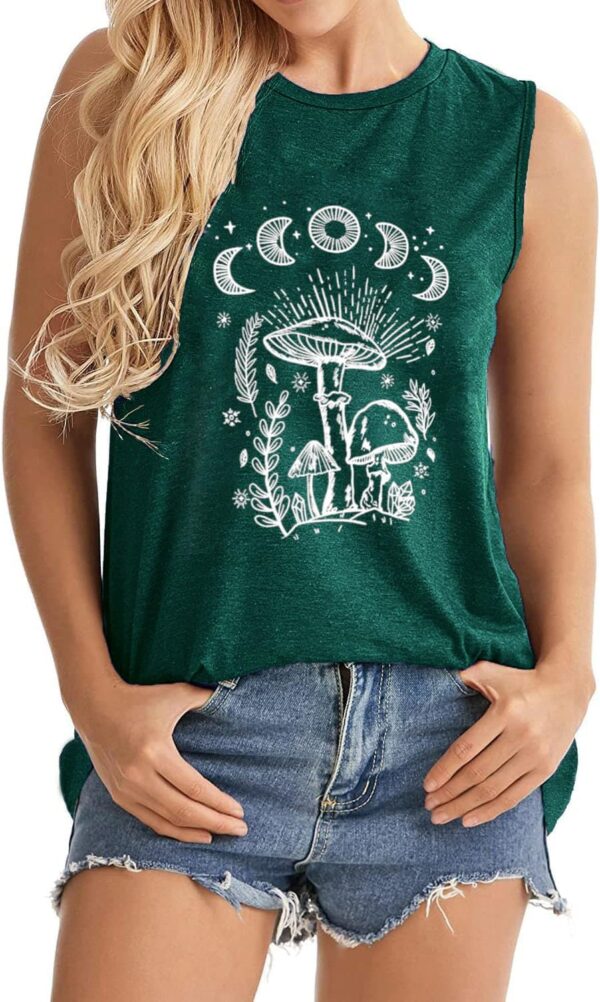 Vintage Boho Graphic Tees for Women Summer Round Neck Nature... - Image 3