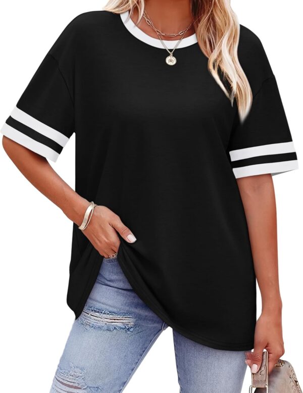 WIHOLL Womens T Shirts Loose Fit Short Sleeve Tees Crew Neck... - Image 2
