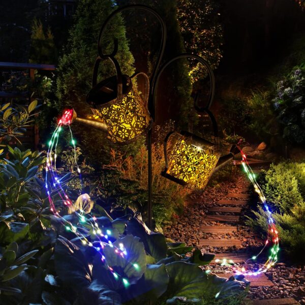 MEREAR Solar Watering Can Lights Outdoor with 8 Multi-Color ... - Image 8