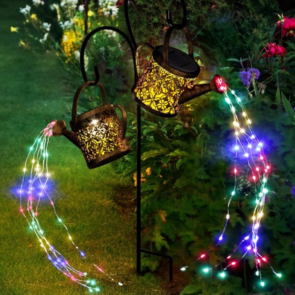MEREAR Solar Watering Can Lights Outdoor with 8 Multi-Color ... - Image 2