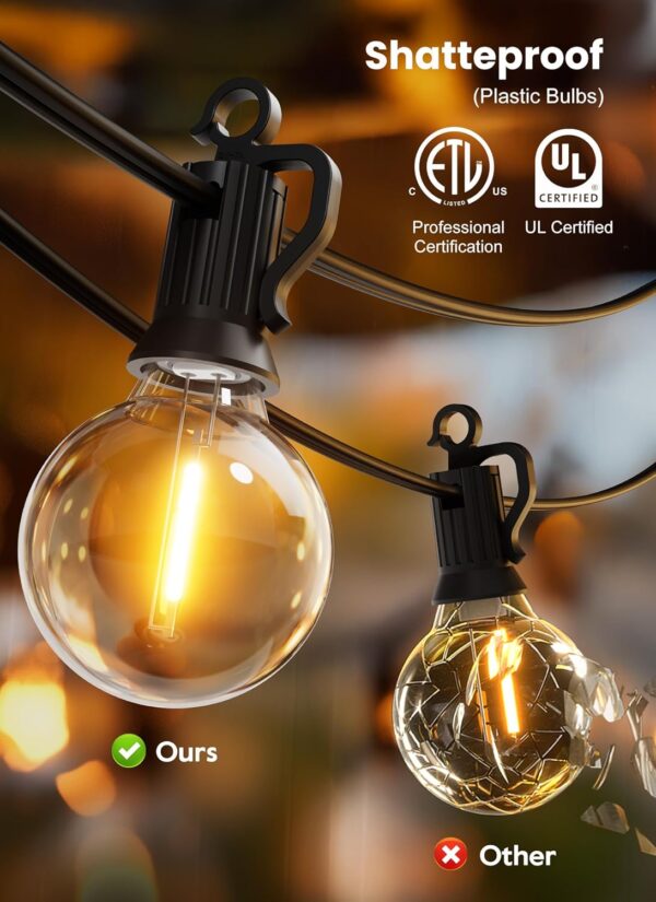 Brightown Outdoor String Lights - Connectable Dimmable LED P... - Image 8