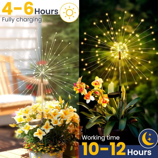 GIGALUMI Garden Outdoor Decor Lights 120LED 2Pack, Solar Gar... - Image 7
