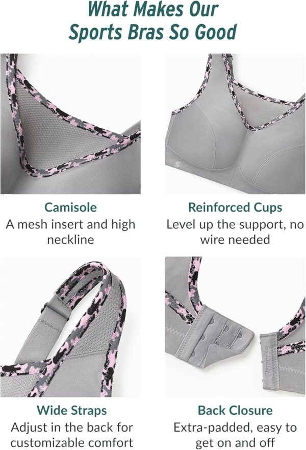 Glamorise Women's No-bounce Camisole Sports Bra Wirefree #10... - Image 7