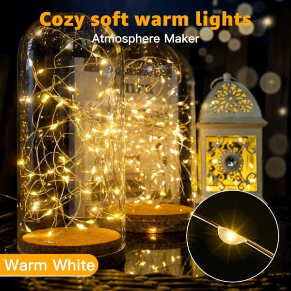 6 Pack Fairy Lights Battery Operated 7ft 20 LED Mini String ... - Image 5