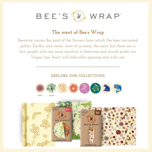 Bee's Wrap Reusable Beeswax Food Wraps Made in The USA, Eco ... - Image 9