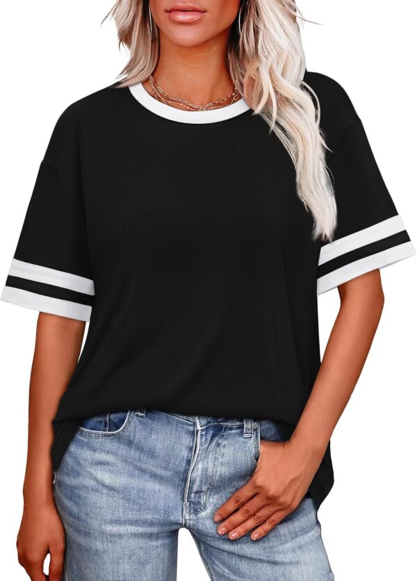 WIHOLL Womens T Shirts Loose Fit Short Sleeve Tees Crew Neck... - Image 3
