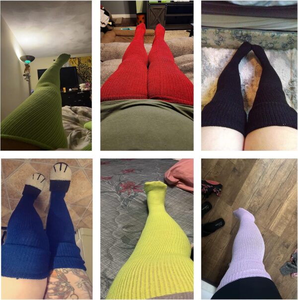Plus Size Womens Thigh High Socks for Thick Thighs- Extra Lo... - Image 5