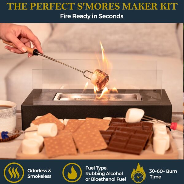 Tabletop Fire Pit with Smores Maker Kit Portable Indoor/Outd... - Image 6
