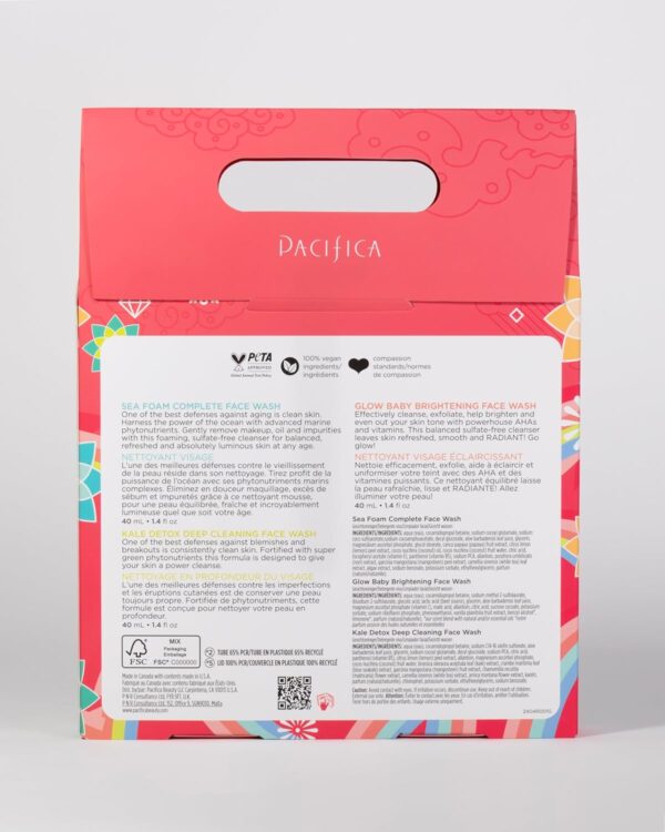 Pacifica Face Wash Set - Preppy Skincare Gift Set Value Kit ... - Image 3