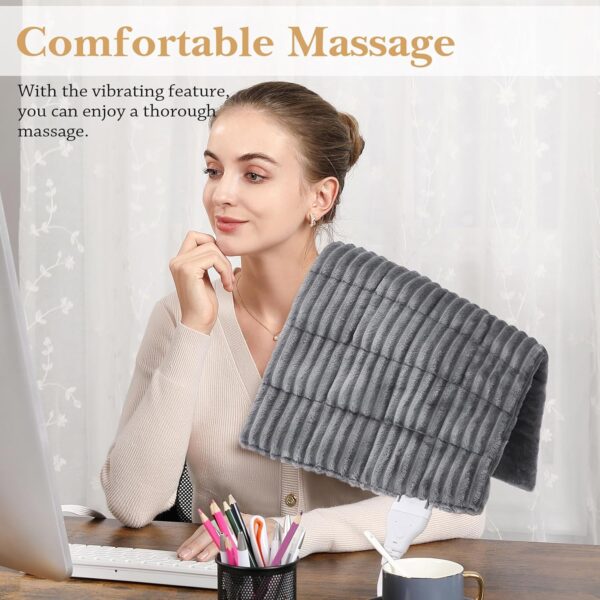 Weighted Heating Pad with Massager Electric Heating Pad for ... - Image 9
