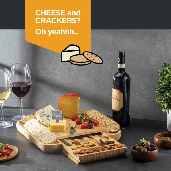 Charcuterie Board Gift Set - Bamboo Cheese Board and Charcut... - Image 8