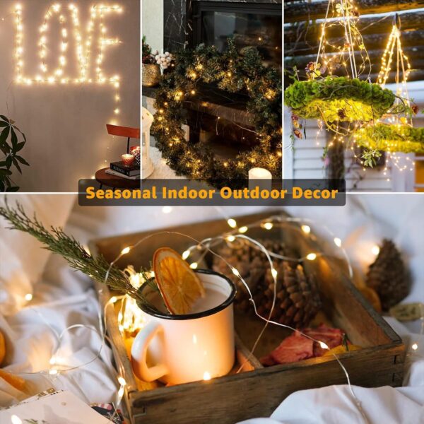 6 Pack Fairy Lights Battery Operated 7ft 20 LED Mini String ... - Image 4