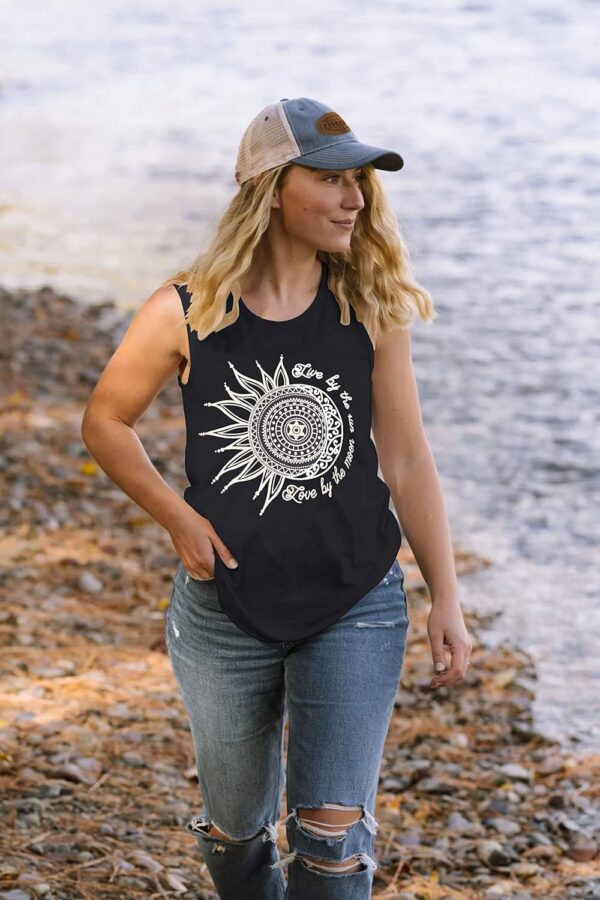 Womens Tank Tops Summer T Shirts Sleeveless Casual Loose Tun... - Image 3