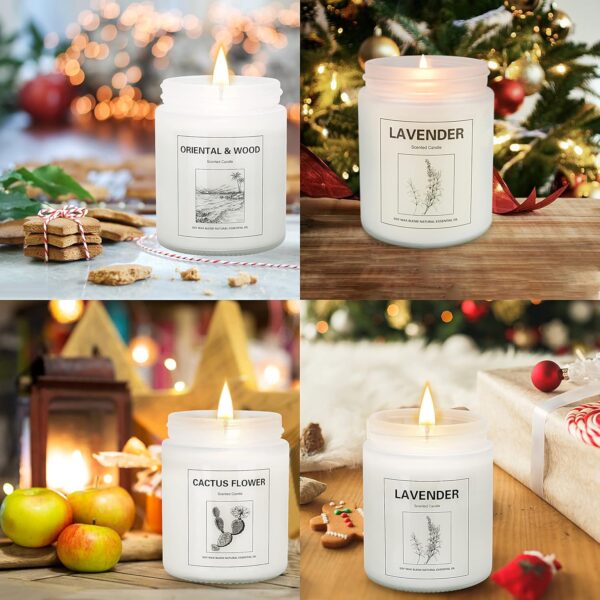 4 Pack Candles for Home Scented, Lavender Candle Set, Aromat... - Image 4