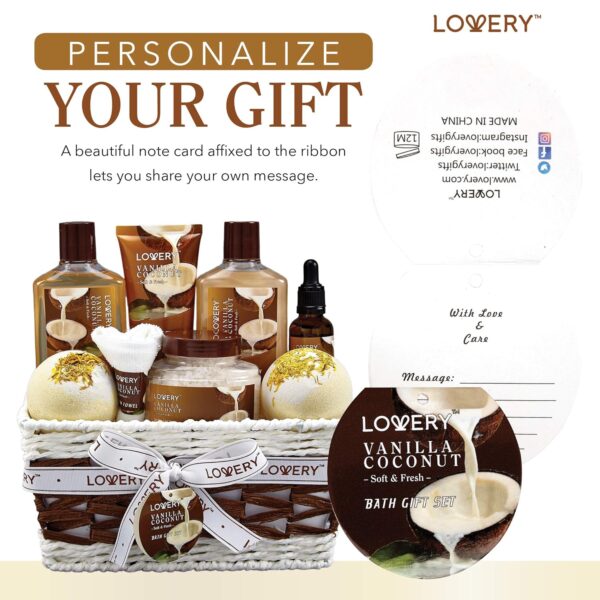 Bath and Body Gift Basket For Women and Men – 9 Piece Set of... - Image 9