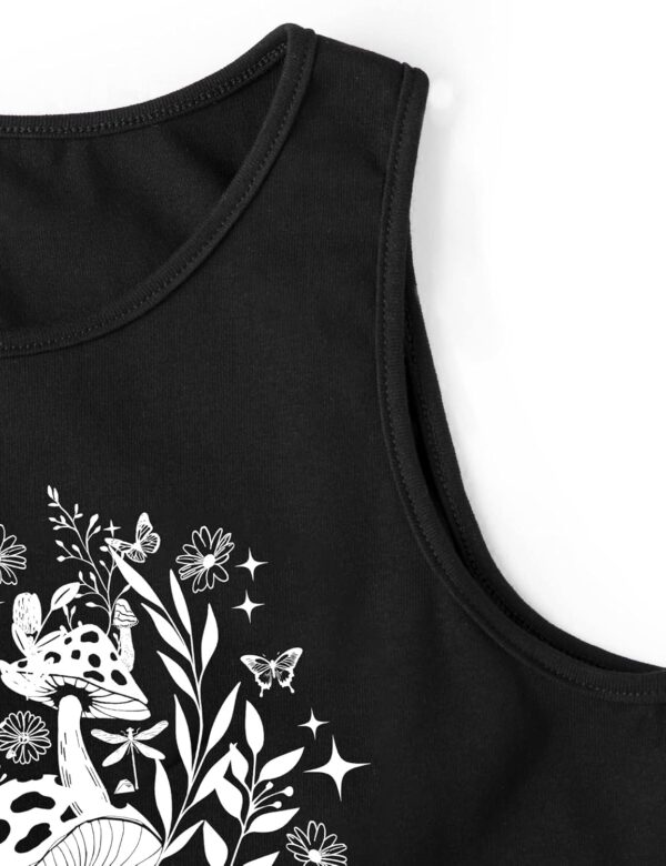 Remidoo Women's Casual Sleeveless Graphic Cropped Top Crewne... - Image 4
