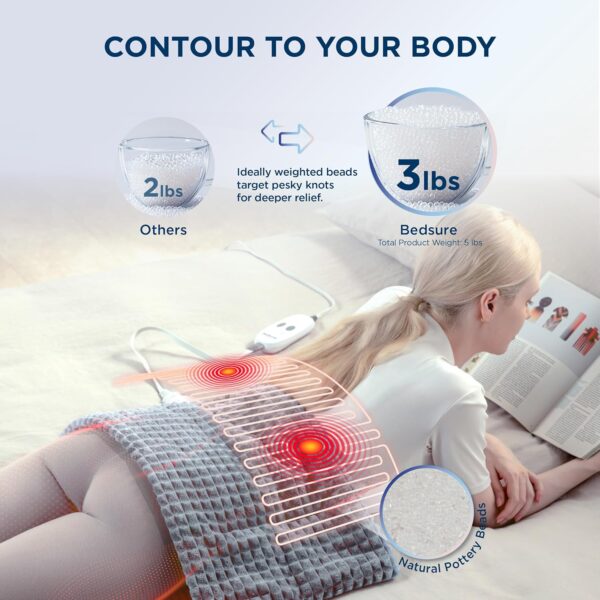 Bedsure Back Heating Pad for Neck and Shoulders, Weighted He... - Image 4