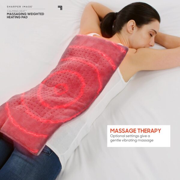 Calming Heat Massaging Weighted Heating Pad by Sharper Image... - Image 7