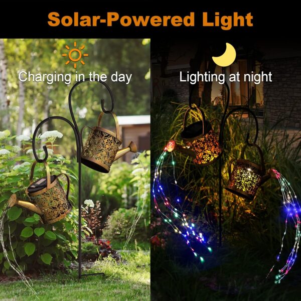 MEREAR Solar Watering Can Lights Outdoor with 8 Multi-Color ... - Image 5