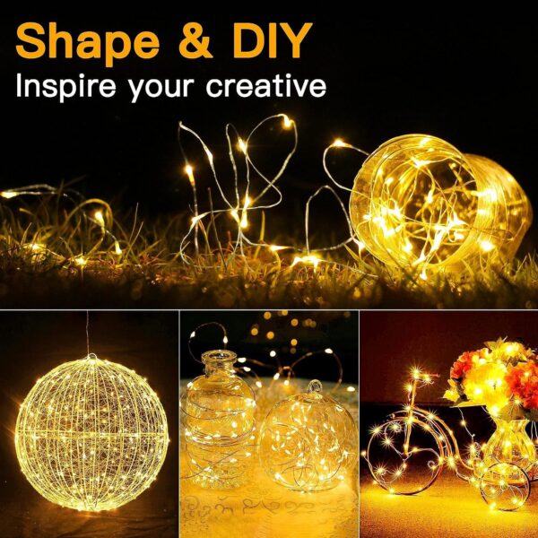 6 Pack Fairy Lights Battery Operated 7ft 20 LED Mini String ... - Image 9