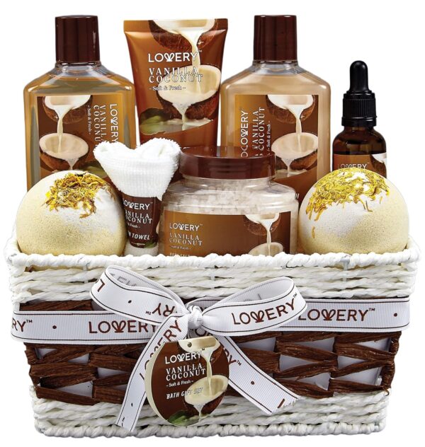 Bath and Body Gift Basket For Women and Men – 9 Piece Set of... - Image 2