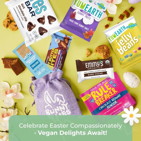 Vegan Mini Gift Basket - Cute Basket With Vegan Treats & Can... - Image 4