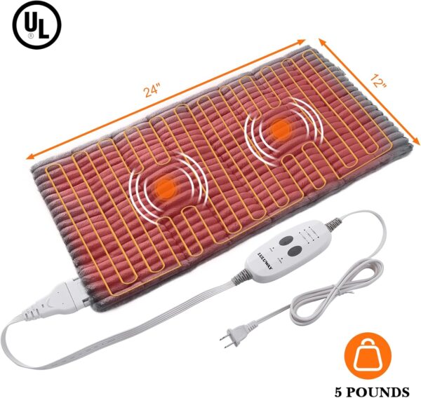 Weighted Heating Pad with Massager Electric Heating Pad for ... - Image 8