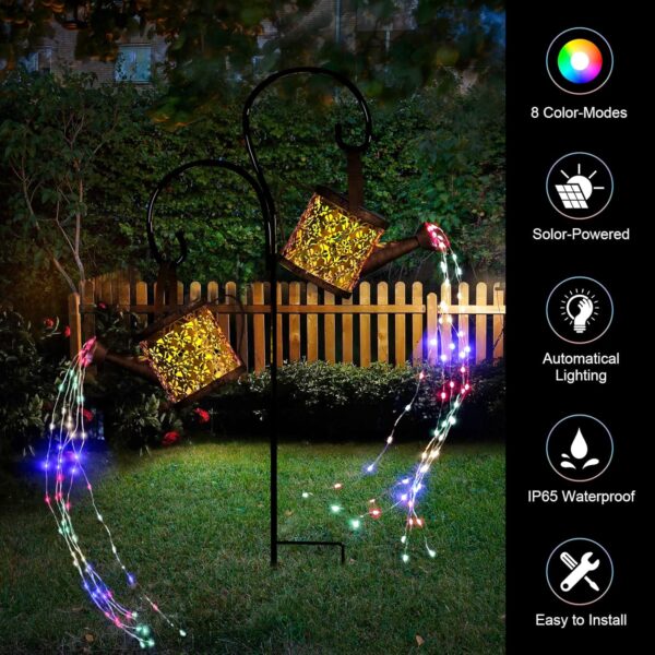 MEREAR Solar Watering Can Lights Outdoor with 8 Multi-Color ... - Image 3
