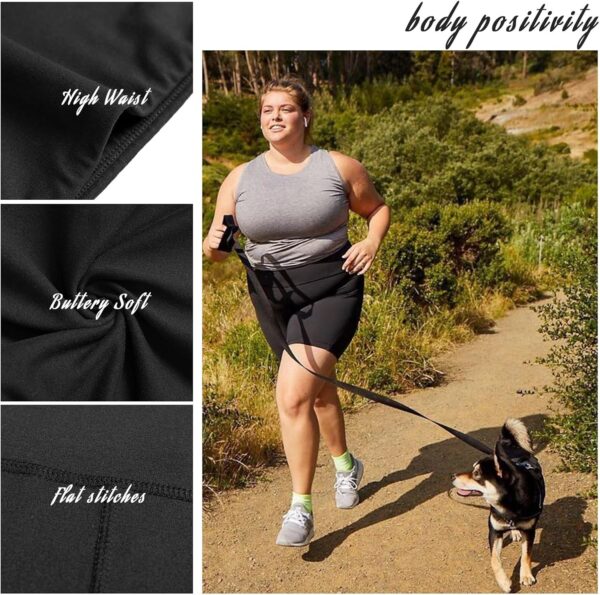 QGGQDD 3 Pack Plus Size Biker Shorts for Women – 8" High Wai... - Image 3
