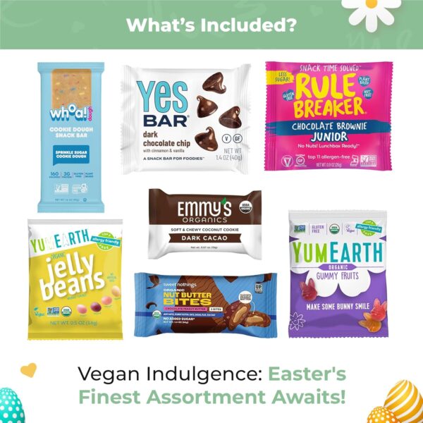 Vegan Mini Gift Basket - Cute Basket With Vegan Treats & Can... - Image 3