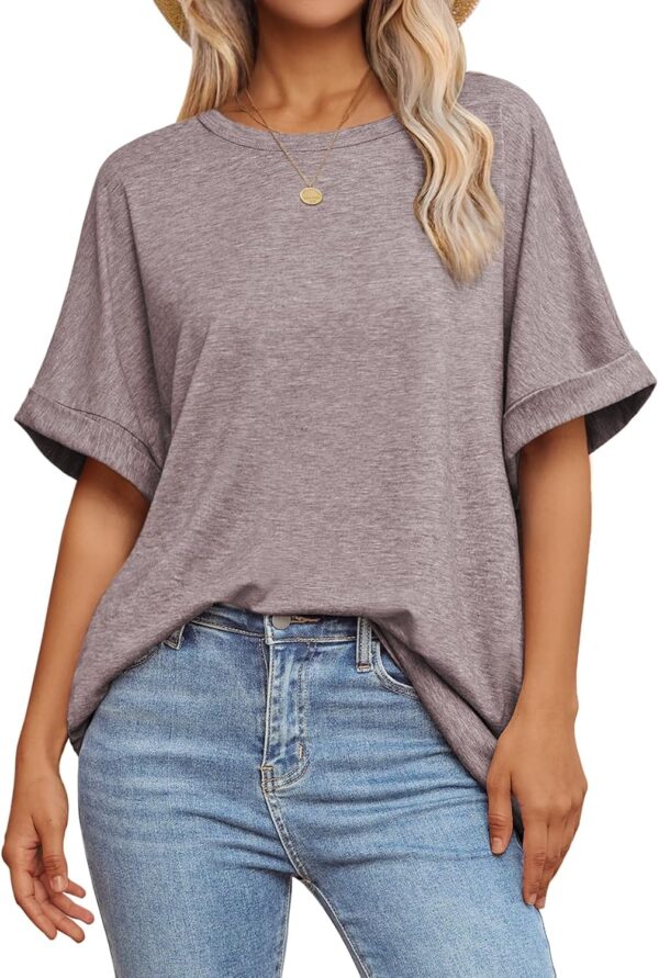 ATHMILE Womens Oversized T Shirts Summer Tops Spring Casual ... - Image 2