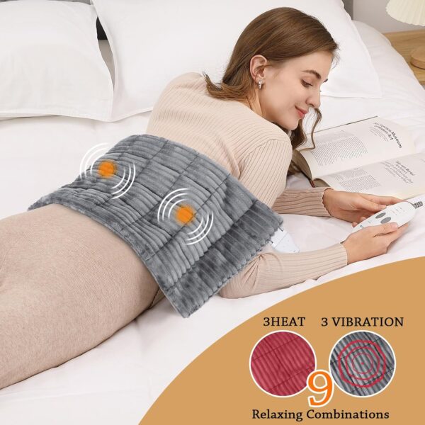Weighted Heating Pad with Massager Electric Heating Pad for ... - Image 3