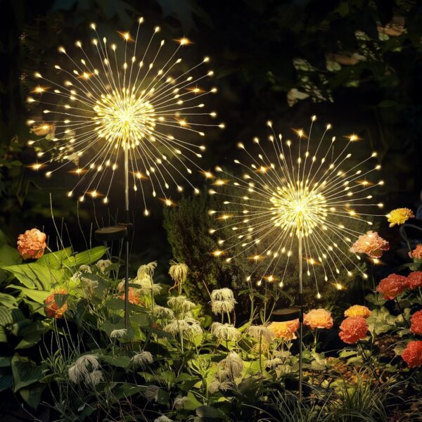 GIGALUMI Garden Outdoor Decor Lights 120LED 2Pack, Solar Gar... - Image 2