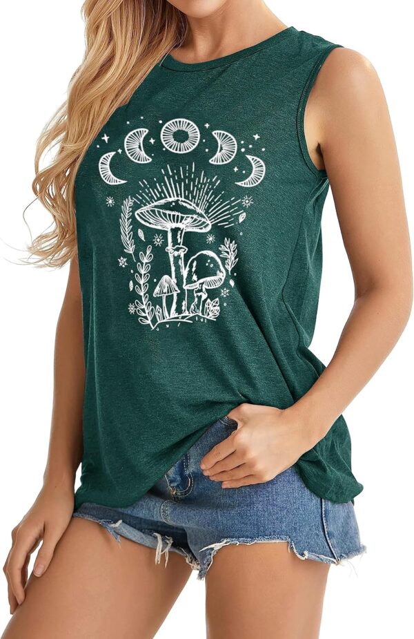 Vintage Boho Graphic Tees for Women Summer Round Neck Nature... - Image 4