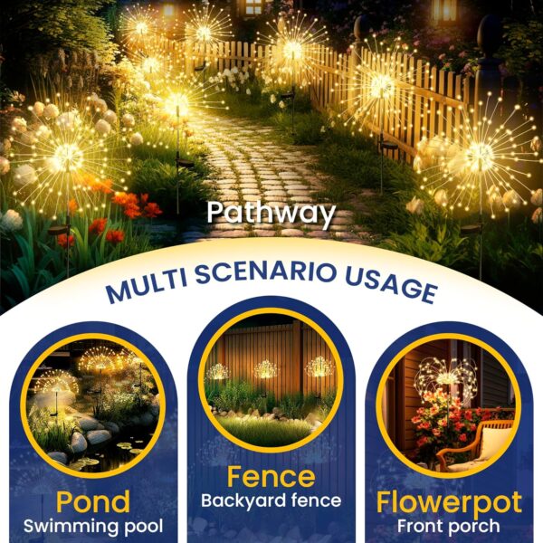 GIGALUMI Garden Outdoor Decor Lights 120LED 2Pack, Solar Gar... - Image 5