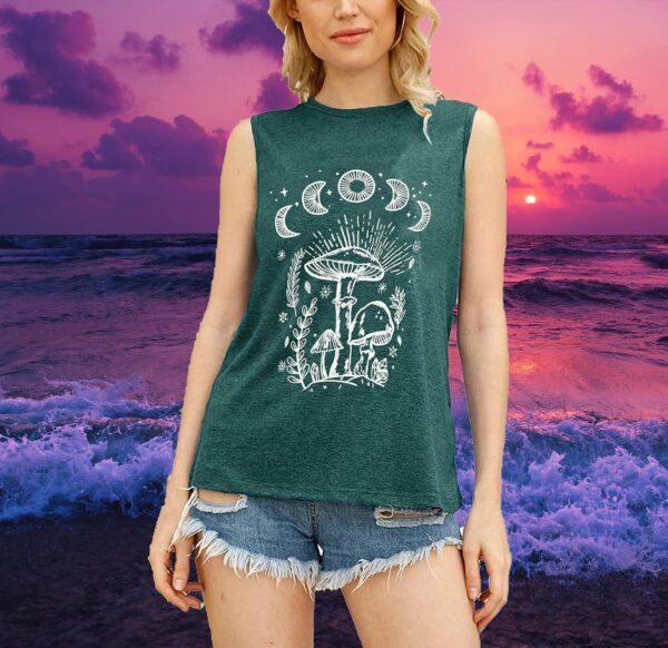 Vintage Boho Graphic Tees for Women Summer Round Neck Nature... - Image 5
