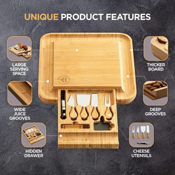 Charcuterie Board Gift Set - Bamboo Cheese Board and Charcut... - Image 3