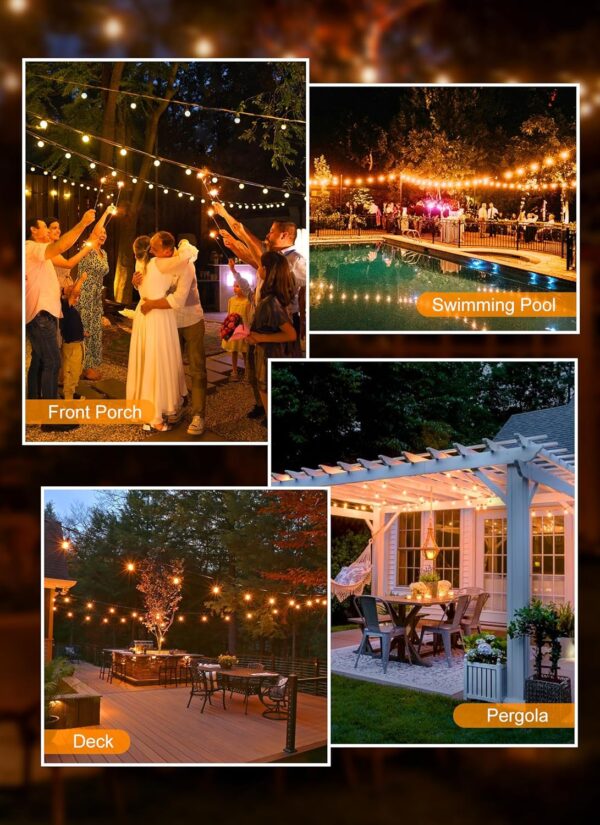 Brightown Outdoor String Lights - Connectable Dimmable LED P... - Image 6