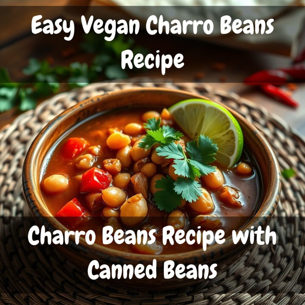 Easy Vegan Charro Beans Recipe with Canned Beans: Authentic