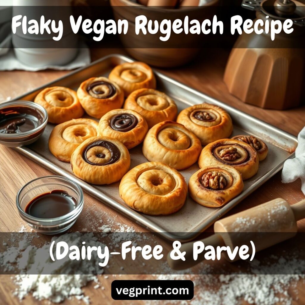 Flaky Vegan Rugelach Recipe (Dairy-Free & Parve)